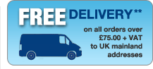 Free Delivery on all orders over £75 to UK mainland addresses **