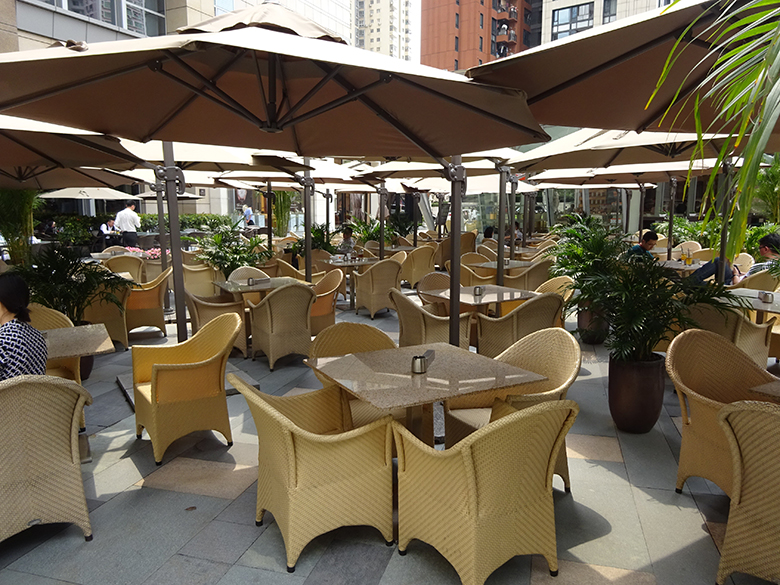 Outdoor seating parasol