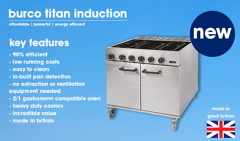 Commercial induction on sale range with oven