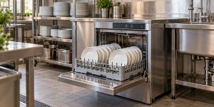 Commercial undercounter dishwasher