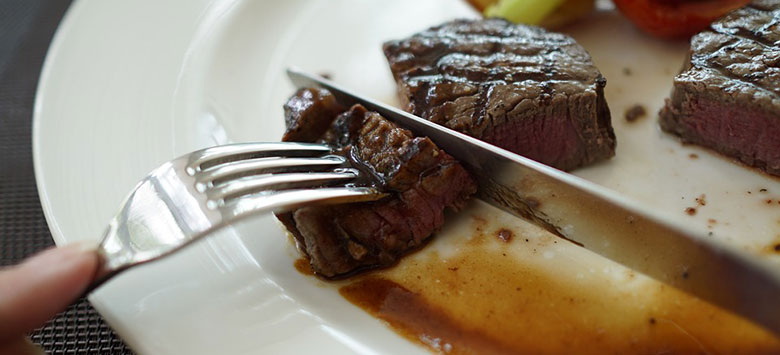 It's not exactly a 'lite-bite' but steak is the new devil.