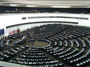 EU Parliament debate hall