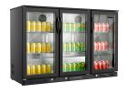 Sterling Pro SP3HC-BH Black Triple Hinged Door Bottle Cooler