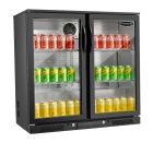 Sterling Pro SP2HC-BH Black Double Hinged Door Bottle Cooler