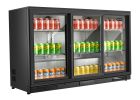 Sterling Pro SP3HC-BS Black Triple Sliding Door Bottle Cooler