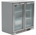 Blizzard BAR2SS Double Door Stainless Steel Bottle Cooler