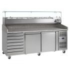 Tefcold PT1310B 2 Door Prep Counter With Ambient Drawers