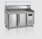 Tefcold PT1200 + GVC38-150 2 Door Prep Counter with Topping Unit
