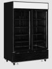 Interlevin LGF5000 Double Glass Door Display Freezer - Black