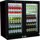 Sterling Pro SP2HC-BS Black Double Sliding Door Bottle Cooler