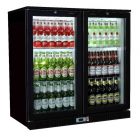 Sterling Pro SP2HC-BH Black Double Hinged Door Bottle Cooler