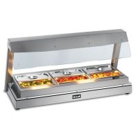 Lincat LDMB3 Bain Marie Adaptor Including Gastronorm Dishes and Lids to suit LD3 Heated Display with Gantry