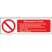 Microwave Oven Safety Sign