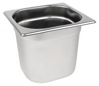 Vogue Stainless Steel 1/6 Gastronorm Pan 150mm