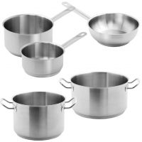 Vogue 5 Pack Of Casserole, Stew and Saute Induction Pans