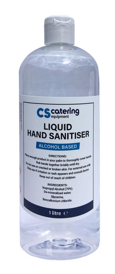 1L Liquid Hand Sanitiser - 70% Alcohol Antibacterial