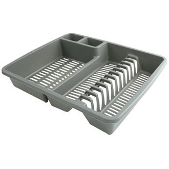 Jantex Silver Plastic Dish Drainer Single