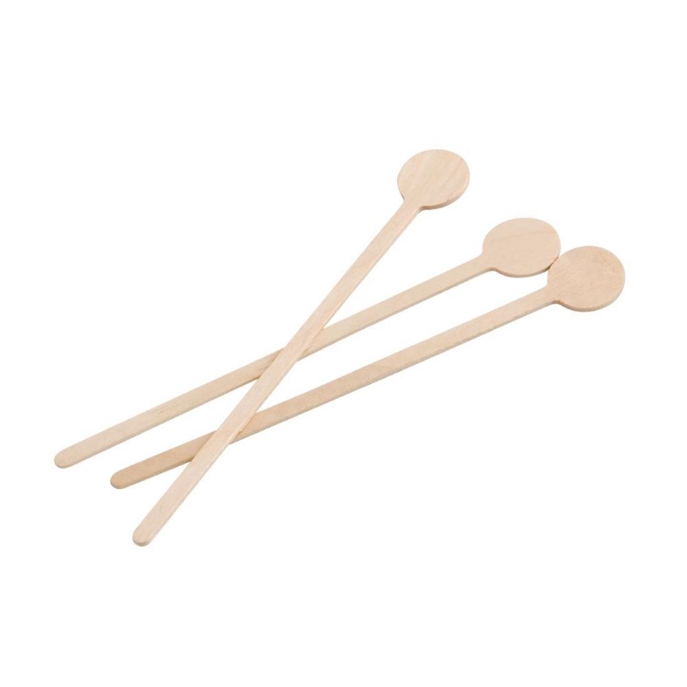 Fiesta Green DB492 Biodegradable Wooden Cocktail Stirrers 100mm Pack of 100