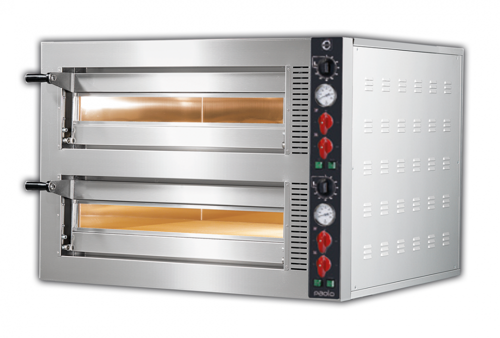tradition et innovation PâtissierVol.2 Cuppone LLKPAOLO4+4 Paolo Twin Deck Pizza Oven - CS Catering