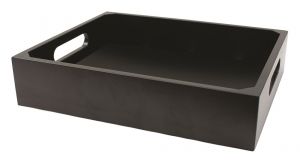 Table Craft Wooden Crate - Gastronorm 1:2 - Solid Bottom - Black