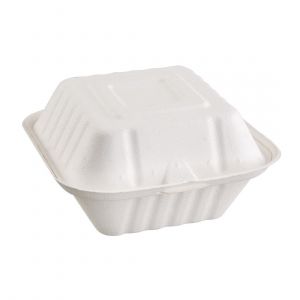 Fiesta Green Compostable Bagasse Burger Boxes 146mm