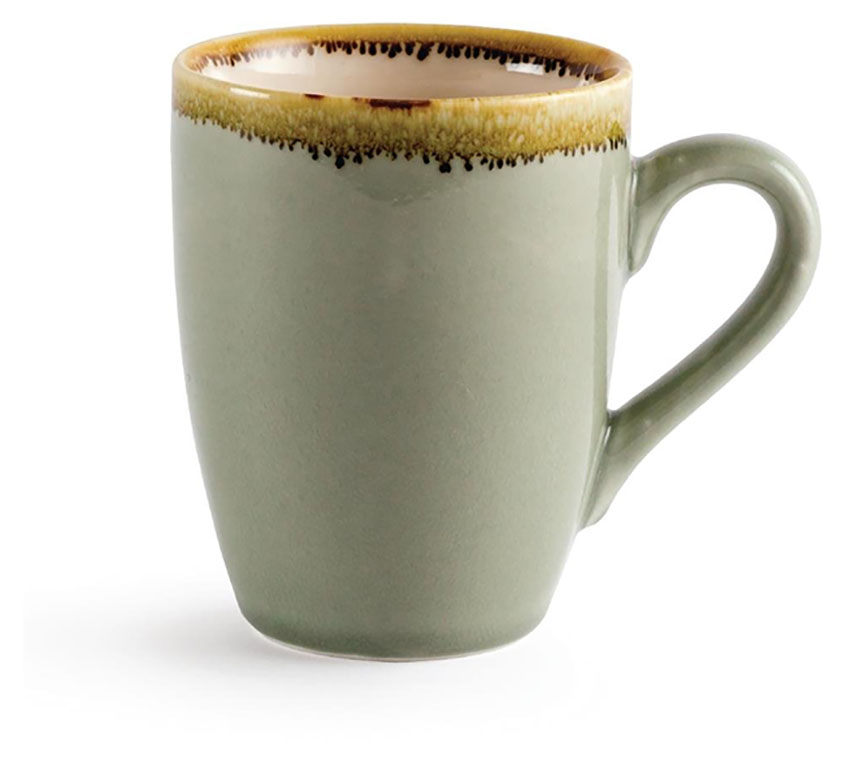 Olympia Kiln Cappuccino-Becher Ocean – 6 Stück, Je 340 Ml, Mit Handbemalten Rändern
