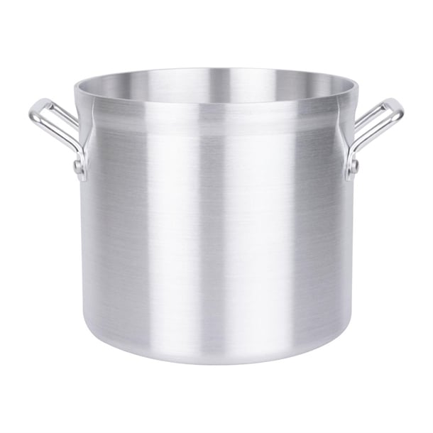 Lenak Aluminium Deep Stockpot – Soup Pot, Jam Pan, Stew Kettle, Silver, Gas Compatible